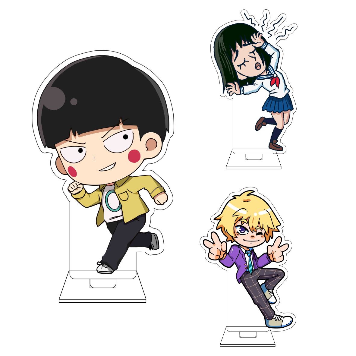 Anime Cosplay Props - ฟิกเกอร์อะคริลิกน่ารัก 10 ซม. อนิเมะ โมบิ ไซโกะ