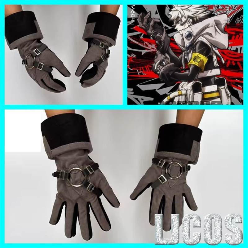Anime Cosplay Mask - 1 คู่อะนิเมะกาชิอากุตะ รูโดคอสเพลย์ถุงมือหน้ากากลูเธอร์ถุงมือสีดำเครื่องแต่งกายอุปกรณ์เสริม ﻿ งานปาร์ตี้ฮาโลวีน
