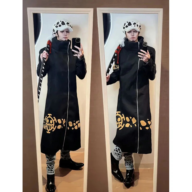 Cosplay Anime N - ชุดคอสเพลย์อนิเมะวันพีซ ตัวละครทราฟัลการ์ ดี. วอเตอร์ ลอว์ เสื้อคลุมสีดำ