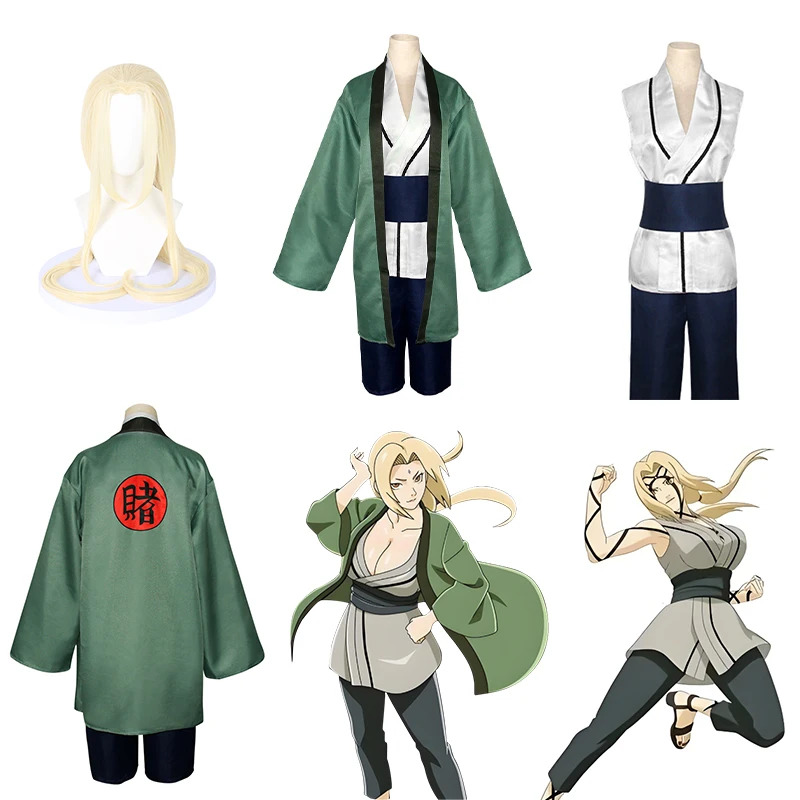 Anime Cosplay Youtube Shorts - Tsunade คอสเพลย์อะนิเมะสาวการ์ตูนผู้หญิงกิโมโนคริสต์มาสวิกผมฮาโลวีน Carnival ชุด