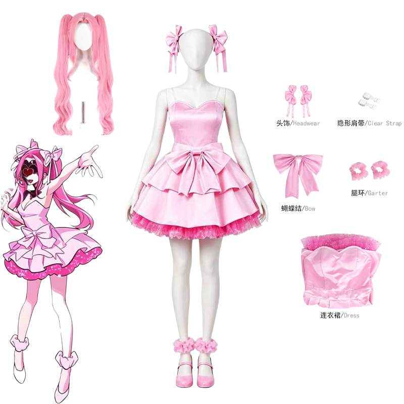 Anime Zombie Cosplay - ชุดคอสเพลย์อนิเมะเอเลี่ยน ซอมบี้สเตจ มิซิ พร้อมวิกผม ชุดเต็มสำหรับสวมบทบาทในงานฮาโลวีน งานคาร์นิวัล