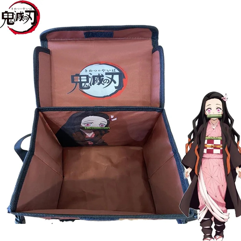 Anime Cosplay Youtube Shorts - อะนิเมะคอสเพลย์ Kamado Nezuko กระเป๋าเป้สะพายหลังกล่อง Creative Pringting