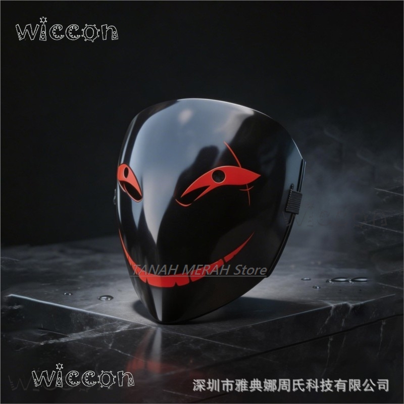 Anime Cosplay Face - หน้ากากยันเดเระแบบเต็มหน้า สำหรับงานปาร์ตี้ คอสเพลย์ ฮาโลวีน ตัวตลกพิเรต ตัวตลกจากคณะละครสัตว์