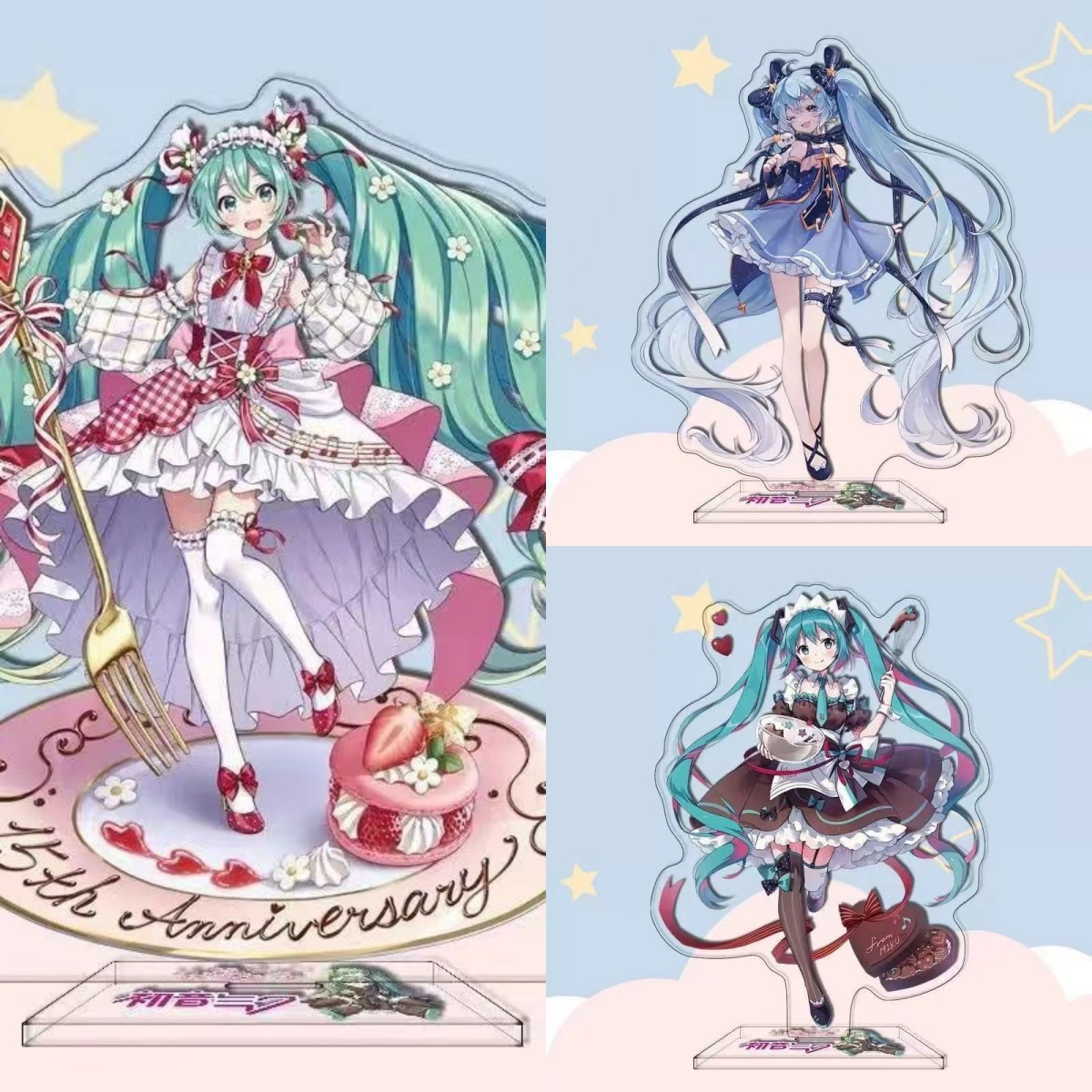 Anime Cosplay Props - ตุ๊กตาอะคริลิกตัวละครอนิเมะฮัตสึเนะ มิกุ นักร้องเสมือนจริง ของตกแต่งโต๊ะทำงาน ของสะสมสำหรับแฟนคลับ ของขวัญ