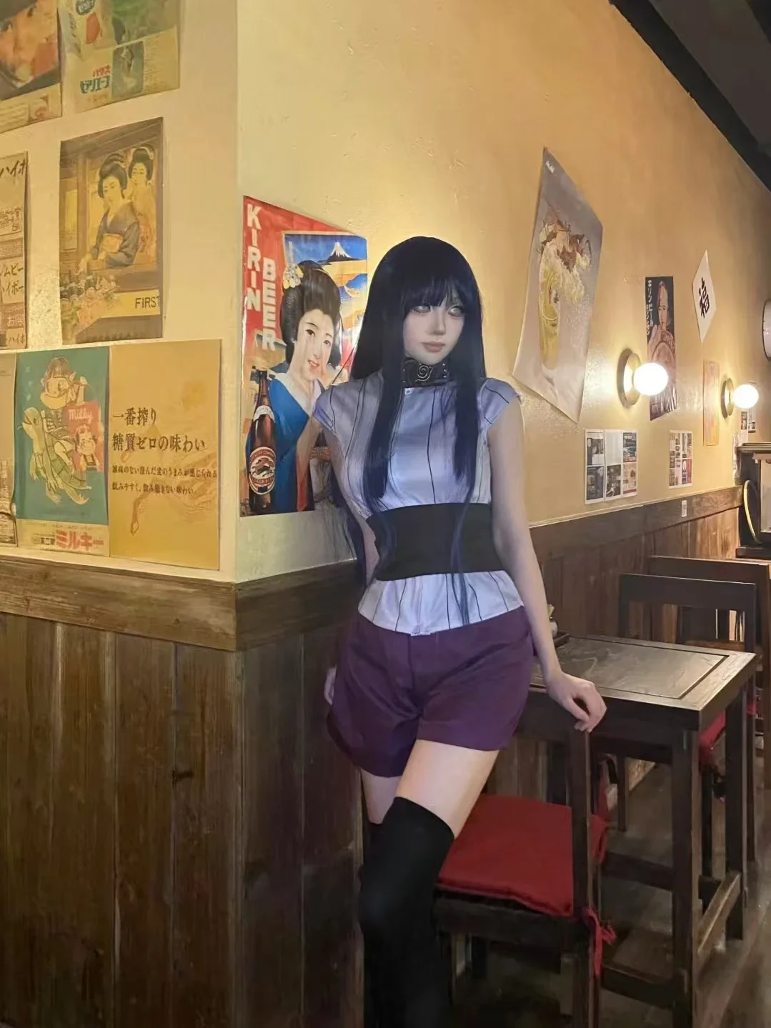 Anime Cosplay Photoshoot - ฮิยูกะ ฮินาตะ ชุดคอสเพลย์นินจา ชุดฮาโลวีนสำหรับผู้หญิง อนิเมะ ACGN