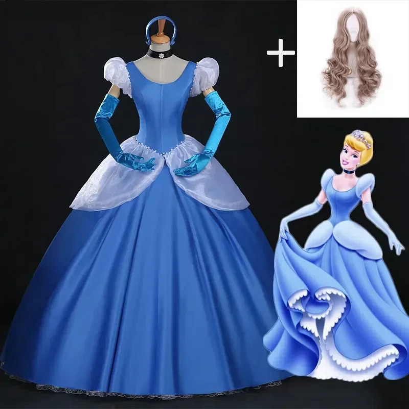 Anime Cosplay Youtube Shorts - 2020 Cinderellaคอสเพลย์ผู้ใหญ่สีฟ้าCinderellaสาวงานแต่งงานผู้ใหญ่CUSTOM PARTYฮาโลวีนคอสเพลย์Carnival COSPLAYเครื่องแต่งกาย