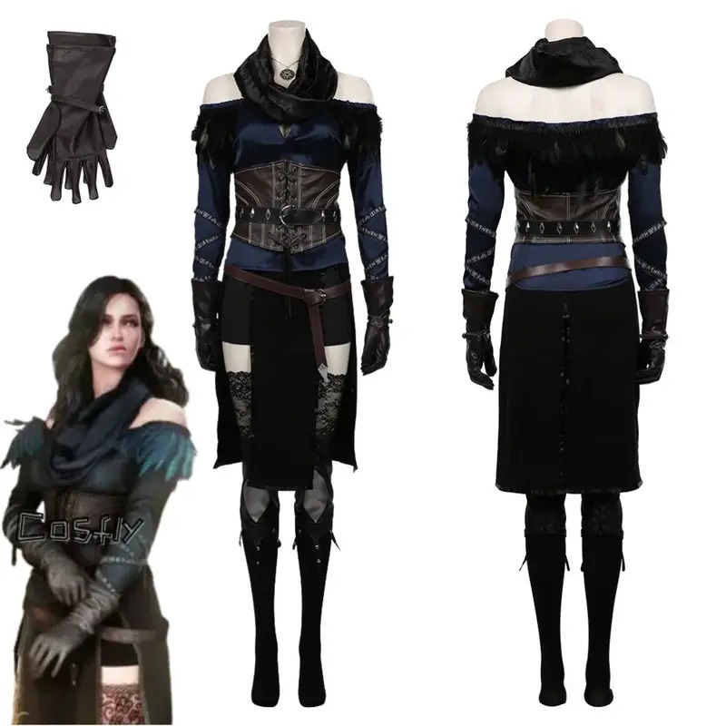 Anime Cosplay Youtube Shorts - Yennefer คอสเพลย์ Fantasia เครื่องแต่งกายปลอมตัวสําหรับเสื้อผ้าผู้หญิง Roleplay ยุคกลางเครื่องแต่งกายหญิงฮาโลวีน