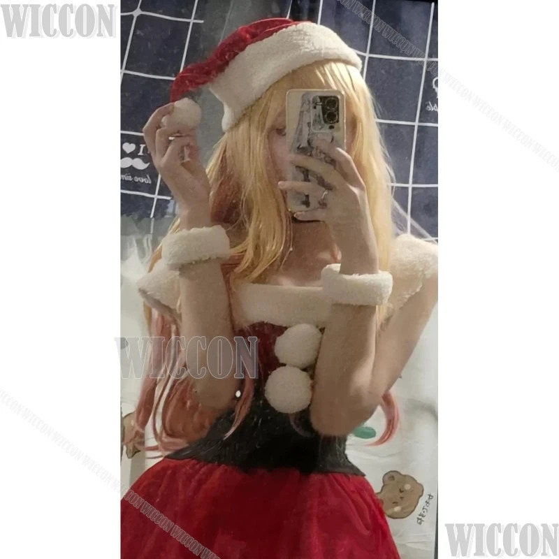 Anime Cosplay Girl Name - ชุดคอสเพลย์คิตากาวะ มาริน สีแดง สำหรับเทศกาลคริสต์มาส คอสเพลย์อนิเมะ My