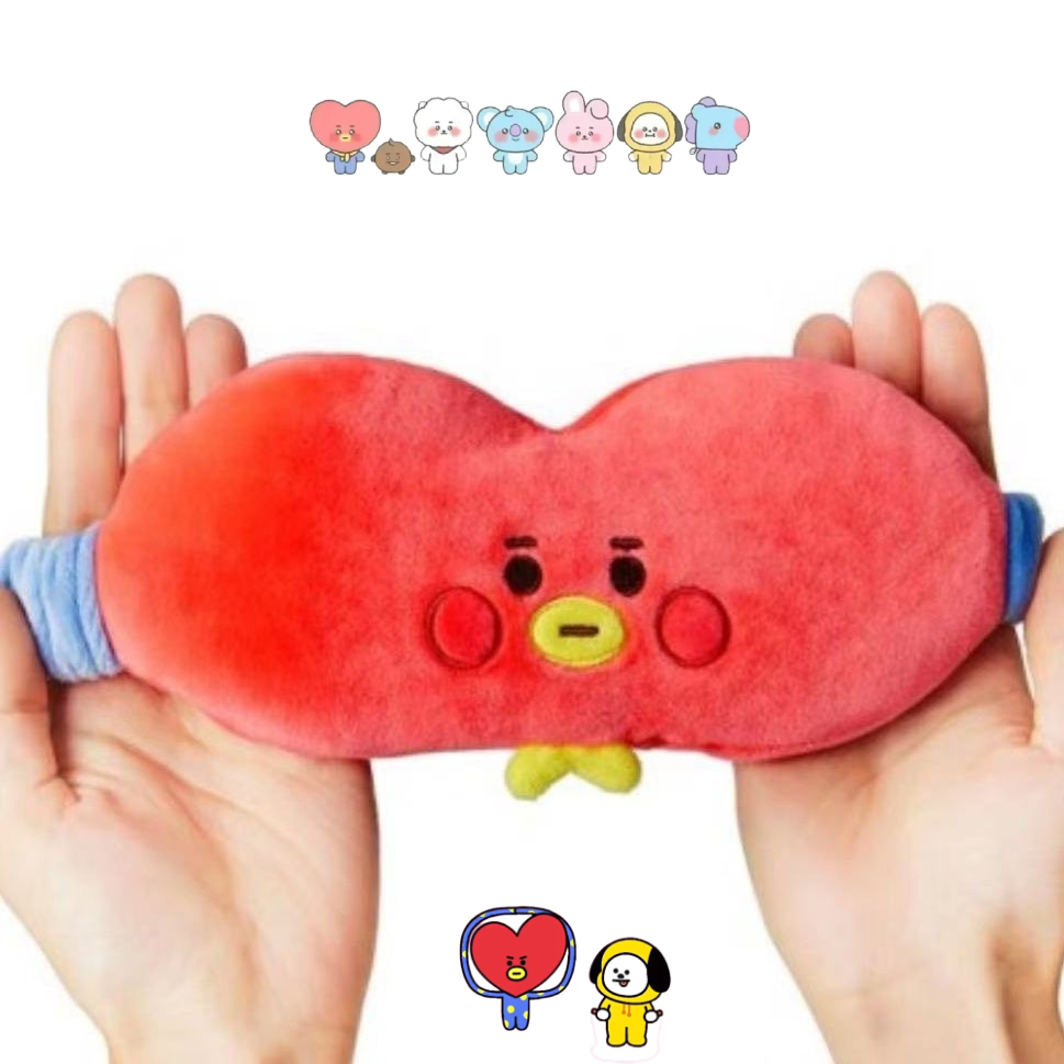 Anime Cosplay Mask - หน้ากากปิดตาตุ๊กตา BT21 น่ารัก สไตล์การ์ตูน สำหรับเดินทาง พักผ่อนในออฟฟิศ