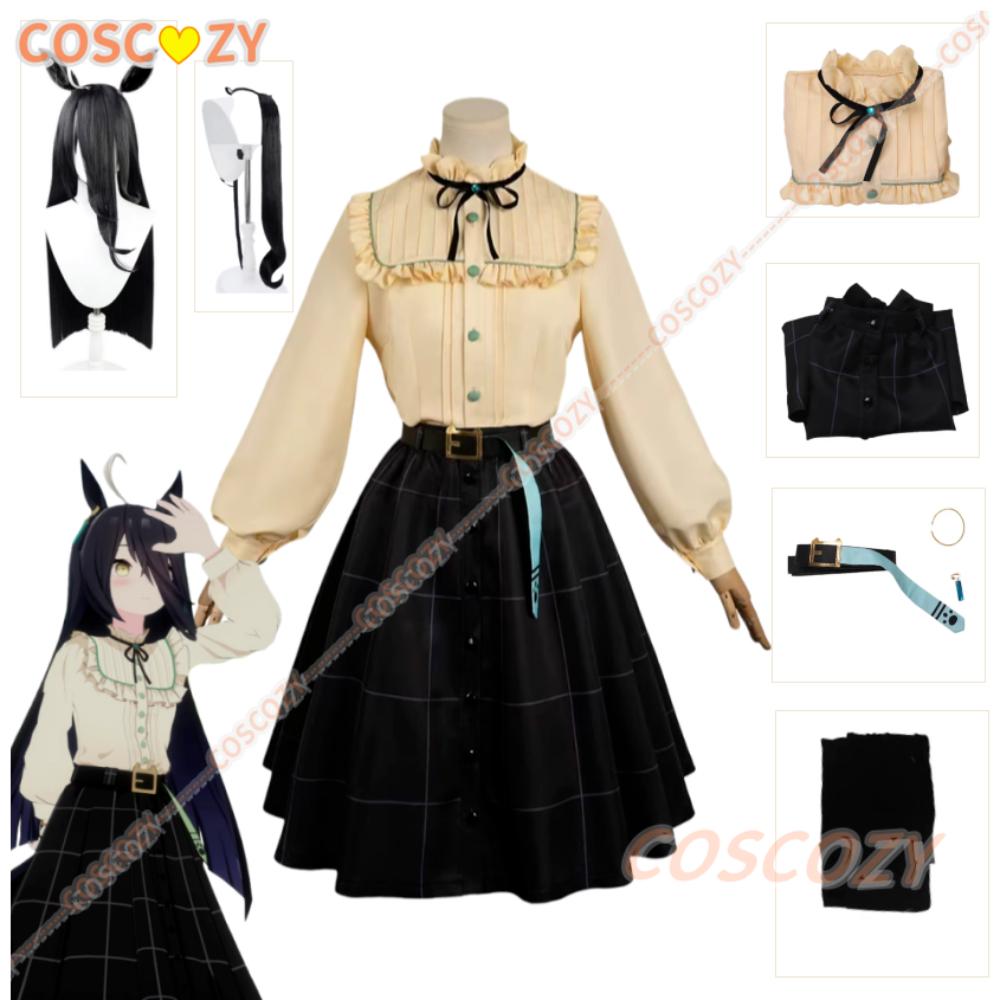 Anime Cosplay Cafe - ชุดคอสเพลย์แมนฮัตตันคาเฟ่ พร้อมวิกผม หาง และเครื่องประดับศีรษะ ชุดอนิเมะใหม่ สำหรับงานฮาโลวีน