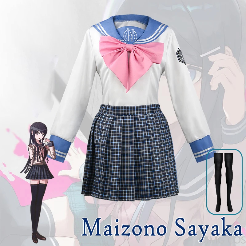 Anime Cosplay Jumpsuit - มาอิโซโนะ ซายากะคอสเพลย์เครื่องแต่งกายอะนิเมะซุปเปอร์ดังกันรอนปาชุดผู้หญิงสำหรับวันฮาโลวีน