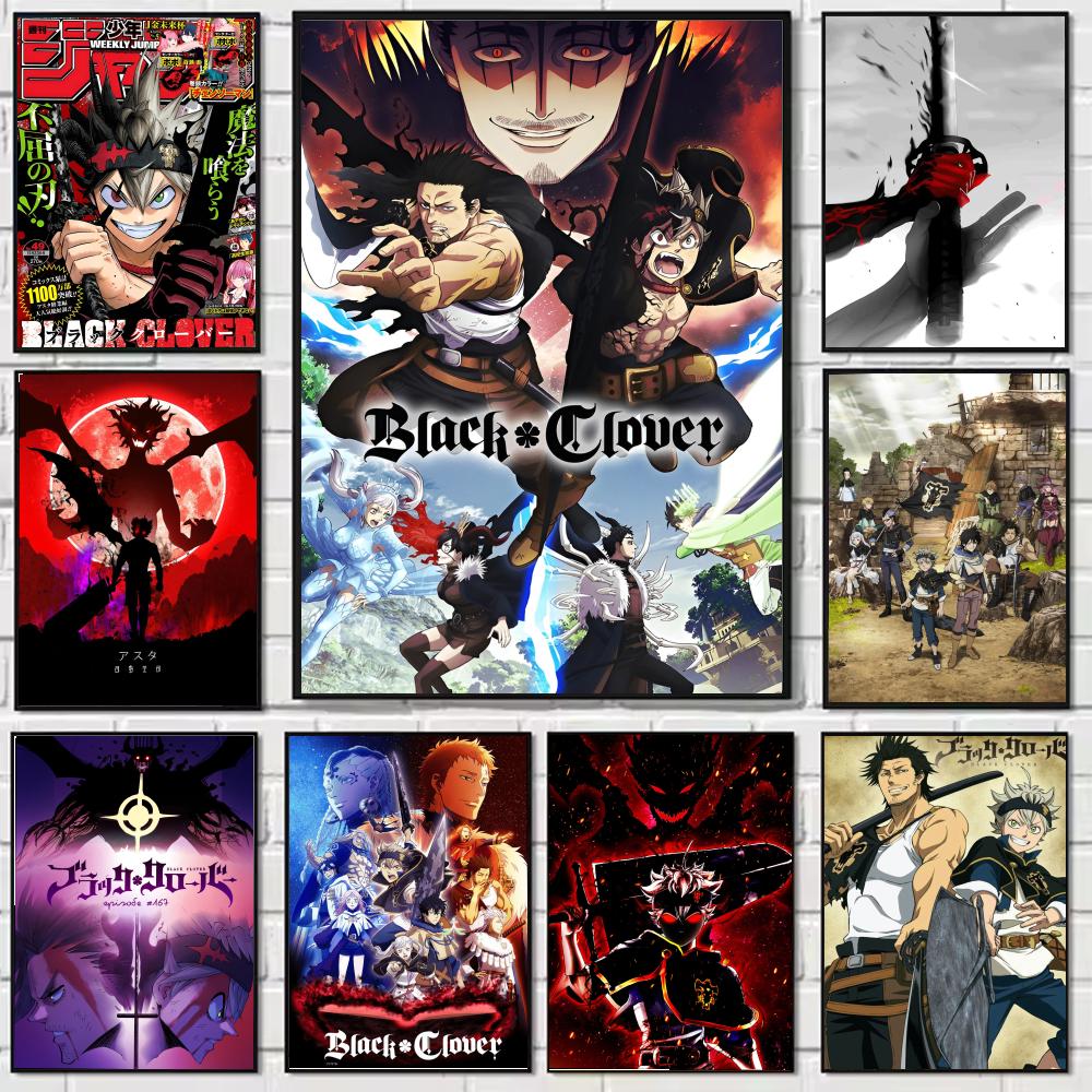 Black Clover Grimoire - โปสเตอร์อนิเมะ B-Black Hot Clover แบบ HD