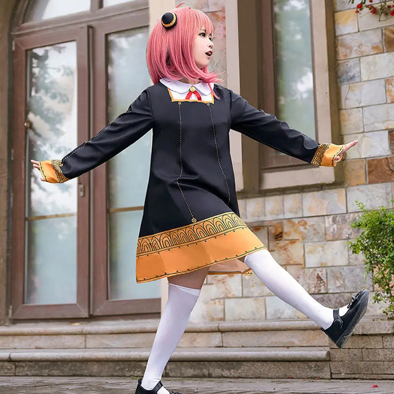 Anime Cosplay Anya - ☆ ซันล์คอสอะนิเมะสปายเอ็กซ์แฟมิลี่ อันยา ฟอร์เกอร์เครื่องแต่งกายฮาโลวีน อาเนียคอสเพลย์ชุดวิกผมของขวัญคริสต์มาสสำหรับชุดเดรส ☆
