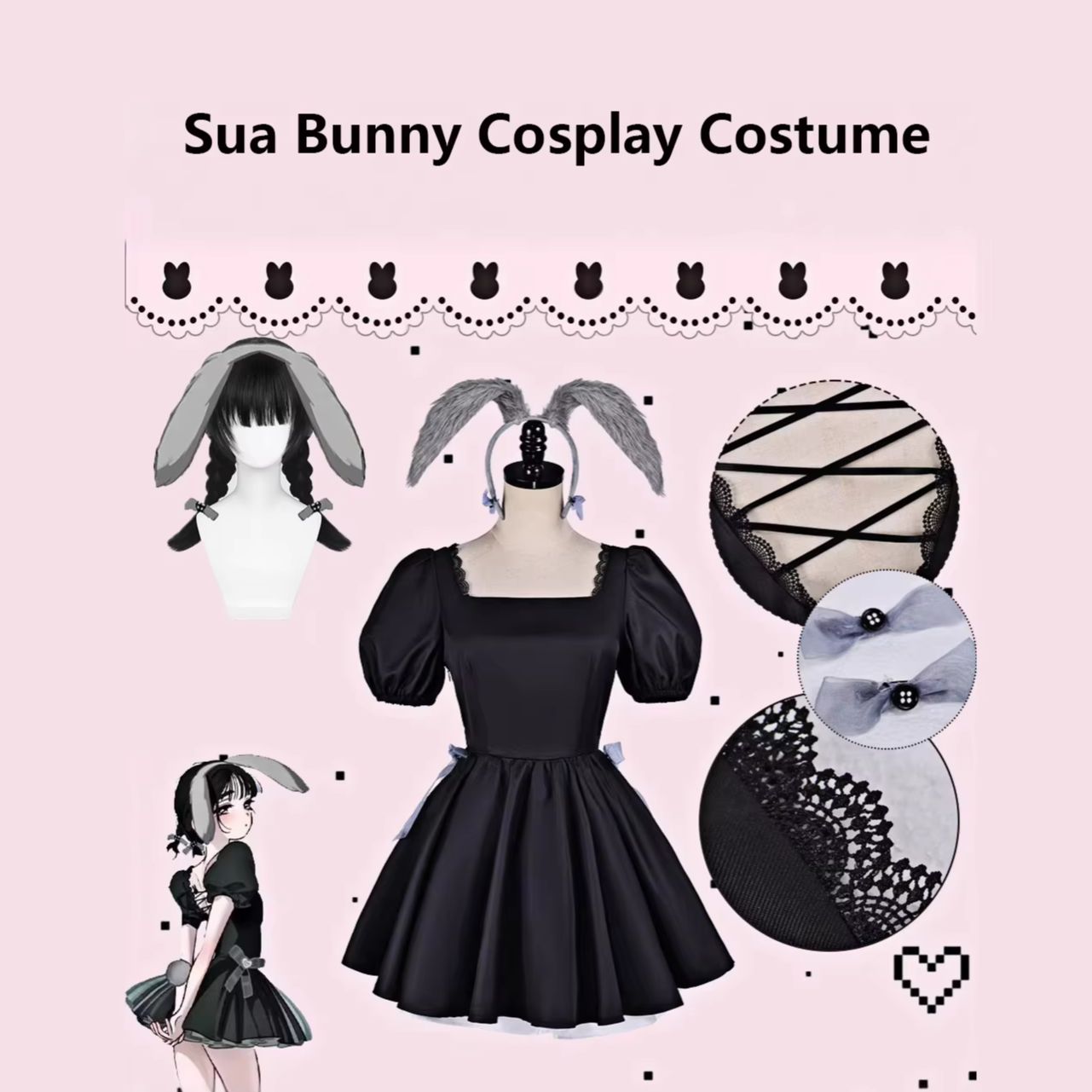 ชุดคอสเพลย์สาวกระต่ายสไตล์คาเฟ - Anime Cosplay Cafe บทวิจารณ์และราคา