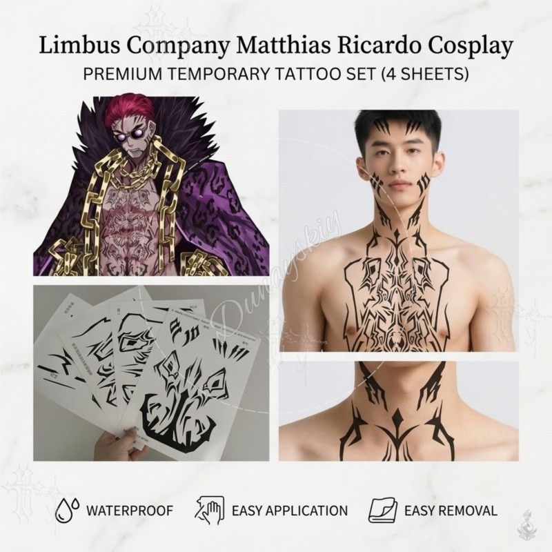 แมทเธียส ริคาร์โด ลายชนเผ่าสีด - Anime Cosplay Face บทวิจารณ์และราคา