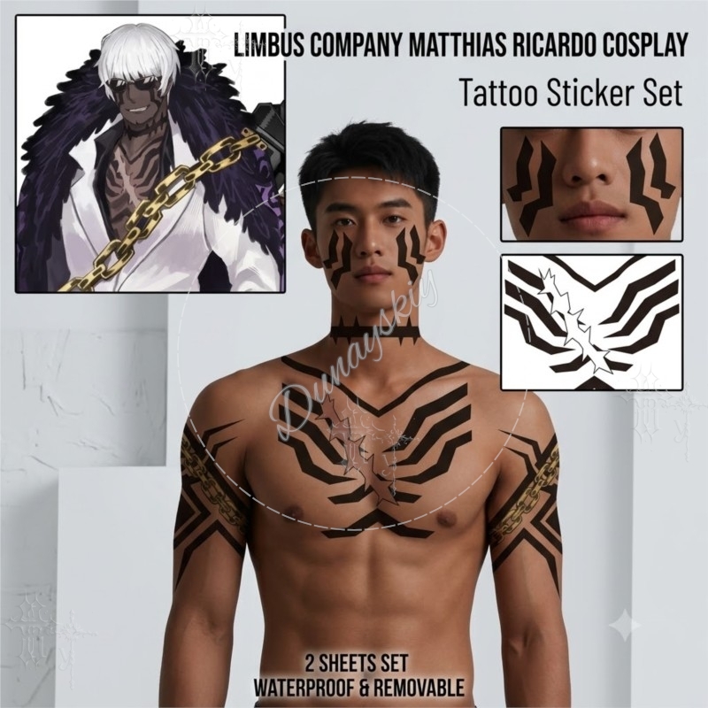 แมทเธียส ริคาร์โด ลายชนเผ่าสีด - Anime Cosplay Face บทวิจารณ์และราคา
