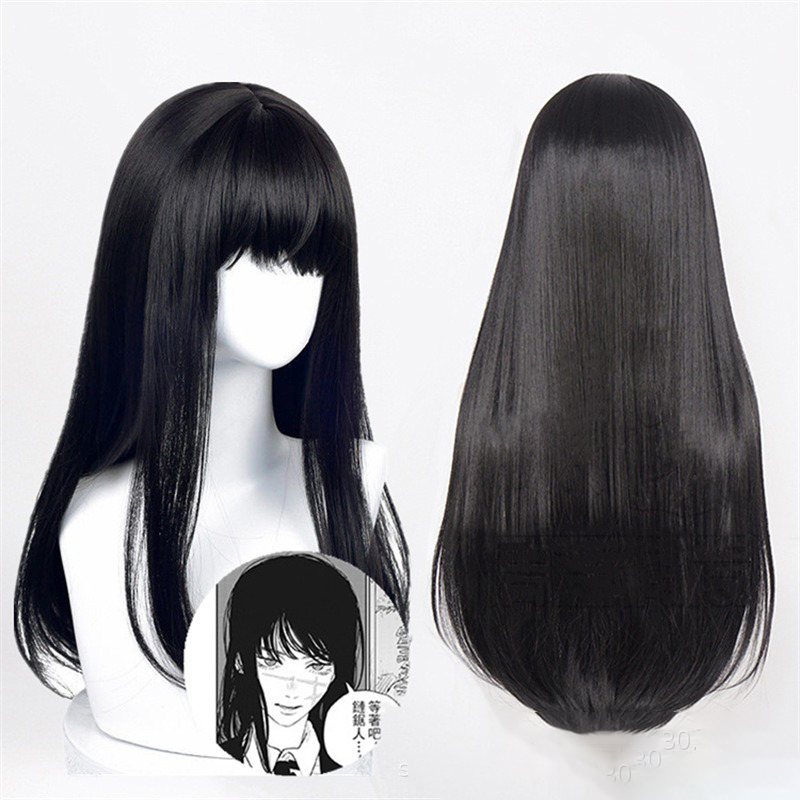 วิกผมคอสเพลย์ตัวละครหญิง ชื่อ  - Anime Cosplay Long Black Hair บทวิจารณ์และราคา