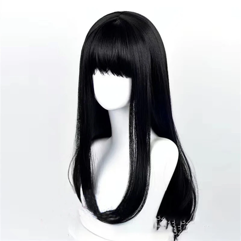 วิกผมคอสเพลย์ตัวละครหญิง ชื่อ  - Anime Cosplay Long Black Hair บทวิจารณ์และราคา