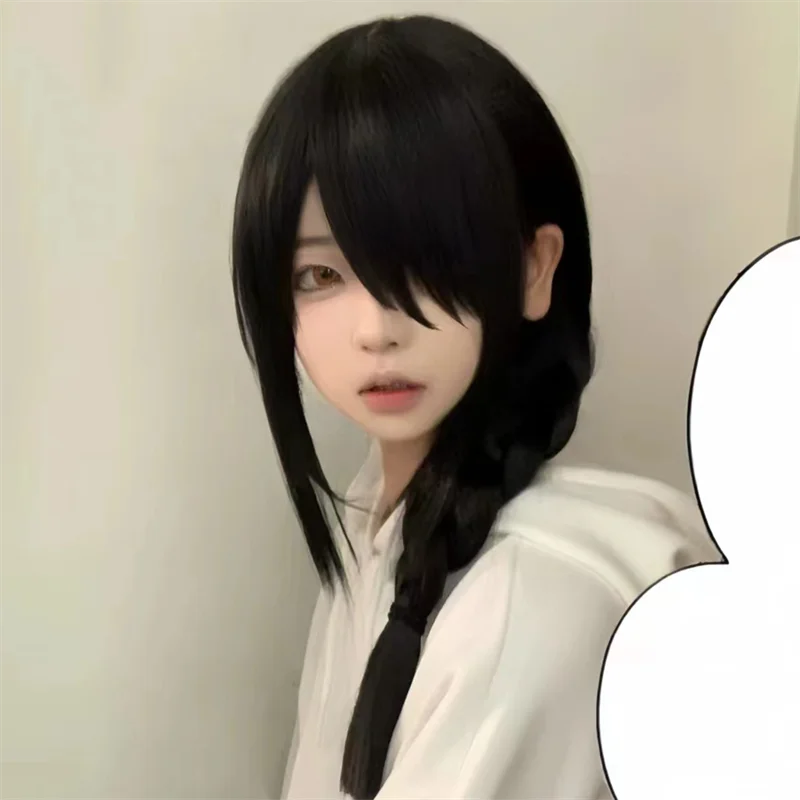อะนิเมะชายนักรบเลื่อยยนต์ นาวย - Anime Cosplay Long Black Hair บทวิจารณ์และราคา