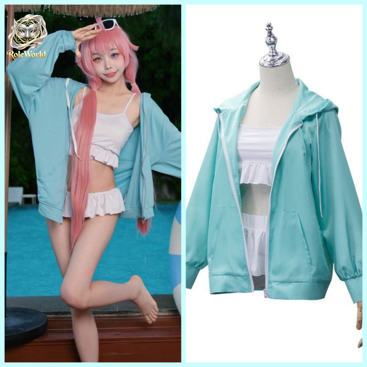 ชุดคอสเพลย์ชุดว่ายน้ำของทาคานา - Anime Cosplay Photoshoot บทวิจารณ์และราคา
