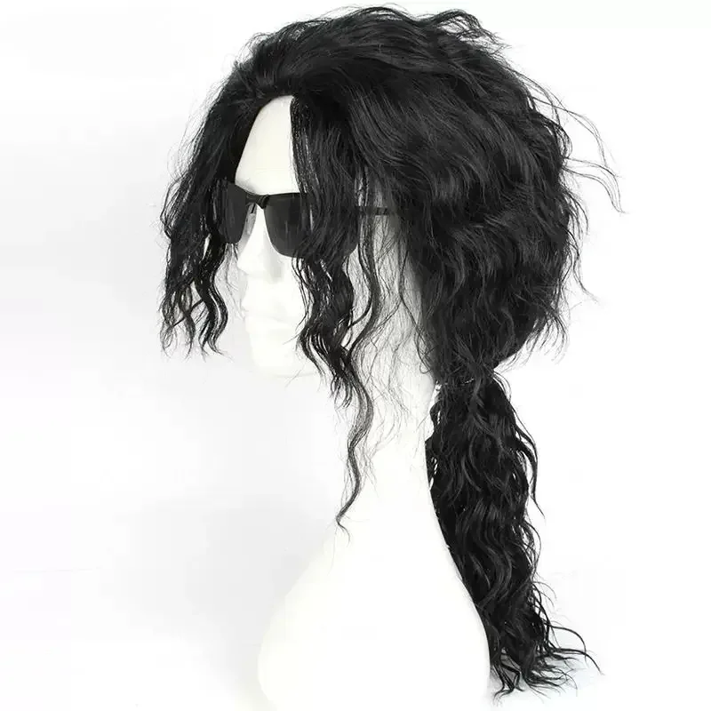 วิกผมสีดำคอสเพลย์ MJ ไมเคิล แจ - Anime Cosplay Long Black Hair บทวิจารณ์และราคา