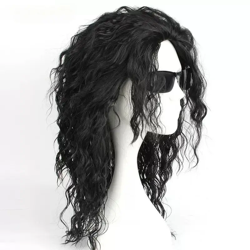 วิกผมสีดำคอสเพลย์ MJ ไมเคิล แจ - Anime Cosplay Long Black Hair บทวิจารณ์และราคา