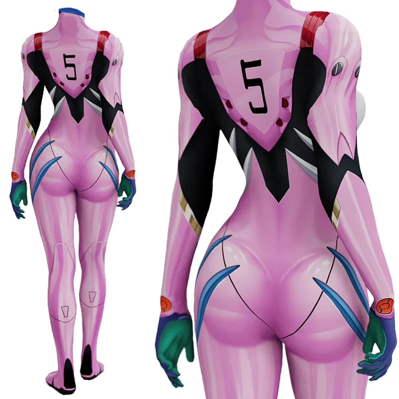 อะนิเมะEVA 05 Makinamiคอสเพลย์ - Anime Cosplay Jumpsuit บทวิจารณ์และราคา