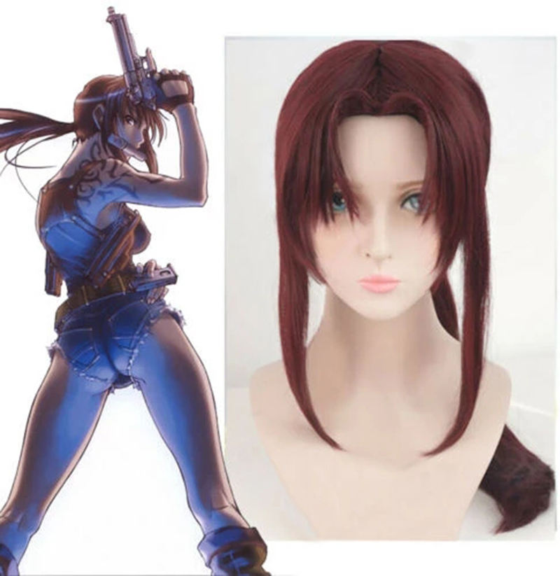 ใหม่ BLACK LAGOON Rebecca Revy - Anime Cosplay Long Black Hair บทวิจารณ์และราคา