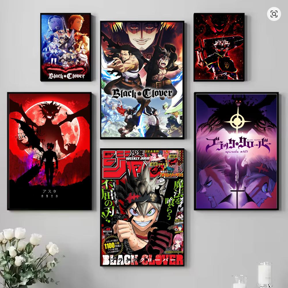 โปสเตอร์อนิเมะ B-Black Hot Clo - Black Clover Grimoire บทวิจารณ์และราคา
