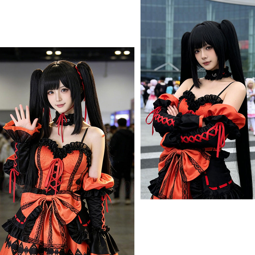 วิกผมคอสเพลย์ Date A Live โทคิ - Anime Cosplay Long Black Hair บทวิจารณ์และราคา