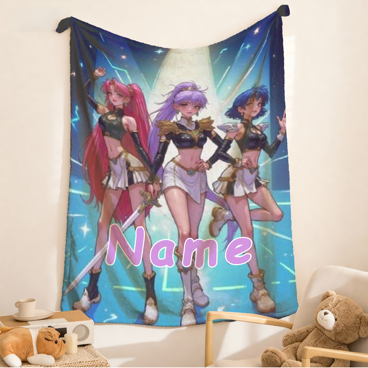 ผ้าห่มอนิเมะลายสาวน้อยสั่งทำพิ - Anime Cosplay Girl Name บทวิจารณ์และราคา