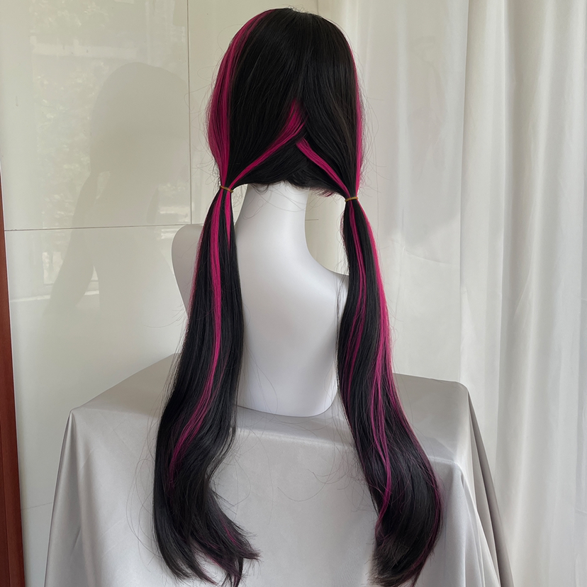 คุณภาพสูงวิกผมคอสเพลย์แดรกคูลา - Anime Cosplay Long Black Hair บทวิจารณ์และราคา