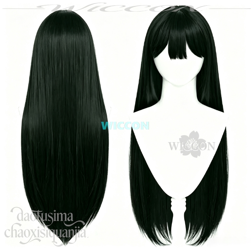 วิกผมทรงหางม้าคู่สีชมพูสไตล์อน - Anime Cosplay Long Black Hair บทวิจารณ์และราคา