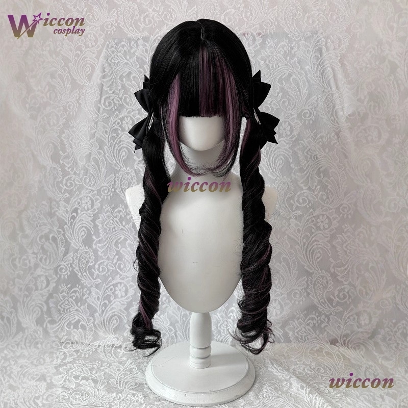 การ์ตูน ‌ วิกผมสีดำพร้อมวิกผมค - Anime Cosplay Long Black Hair บทวิจารณ์และราคา
